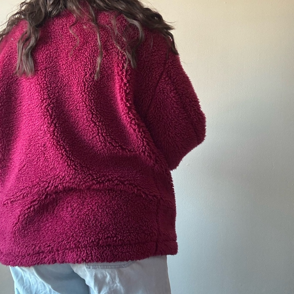 We The Free Burgundy Teddy Jacket - Picture 7 of 12